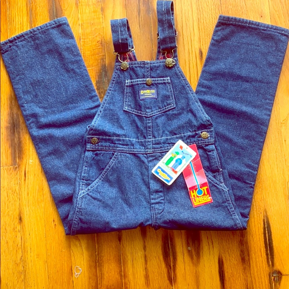 Vintage flannel lined OshKosh overalls NWT